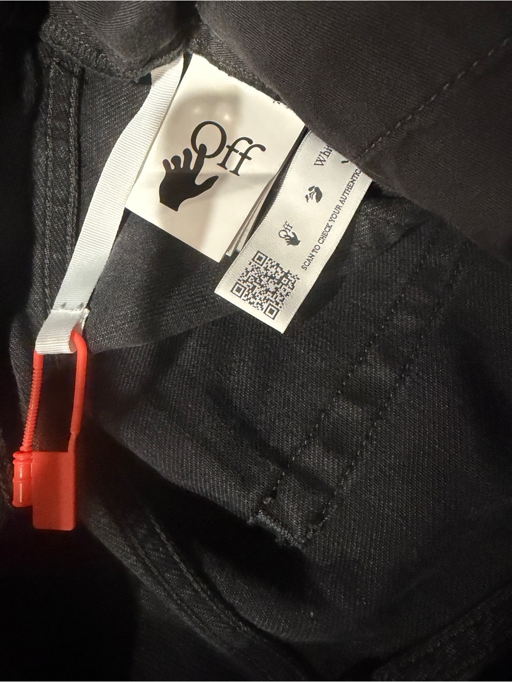 OFF-WHITE c/o Virgil Abloh Diagonal Paint Splatter Jeans Sz 31 Black 2022 - Picture 2 of 9